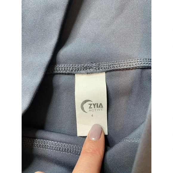 ZYIA Active Size 4 Parallel Luxe Leggings Ruched Two Tone Pull On Yoga hi-rise - Picture 3 of 7